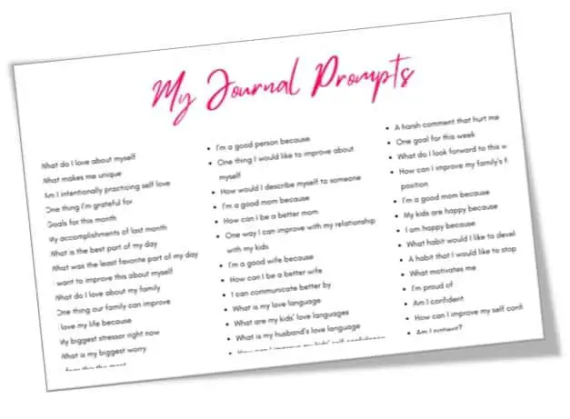 Journal Prompts For Moms