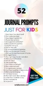 The Best Journal Prompts For Kids - Curly Bun Mom