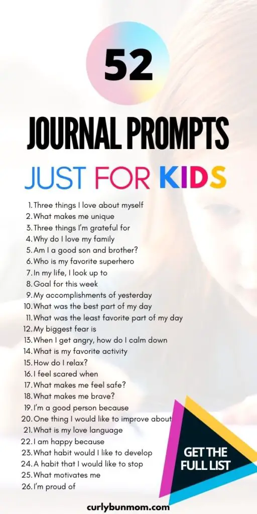 52 Journal Prompts For Kids