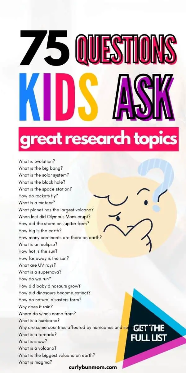 Awesome Research Topics For Your Child Questions Kids Ask Curly Bun Mom