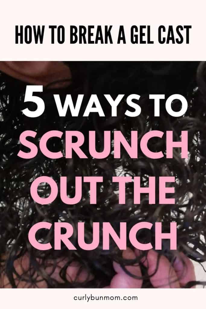 how to sotc - scrunch out the crunch - gel cast - curly hair - wavy hair - curly girl