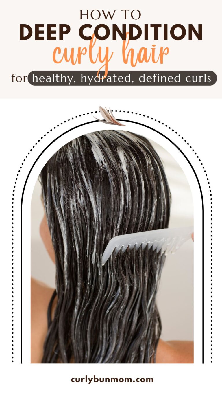 How To Deep Condition Curly Hair & Wavy hair - Curly Bun Mom