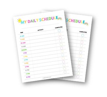 Free Printable Daily Routine Checklists For Kids - morning checlist for kids - evening checklist for kids