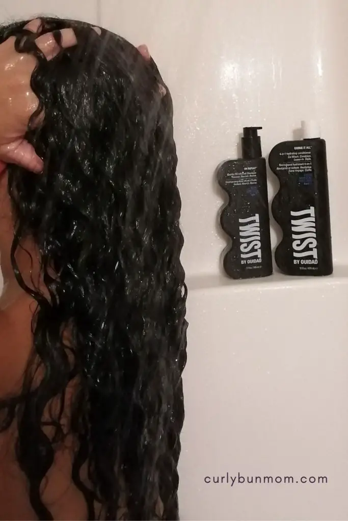 Twist by Ouidad curly girl product review, curly girl routine, curly girl wash day & results